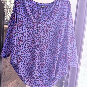 Torrid Royal Blue/Purple Leopard Print Women's Top